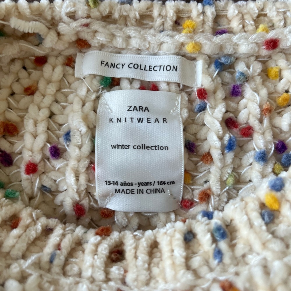 Zara Knit wear winter collection women’s confetti sweater